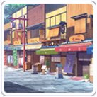 背景【下町の街並みA(昼晴)】